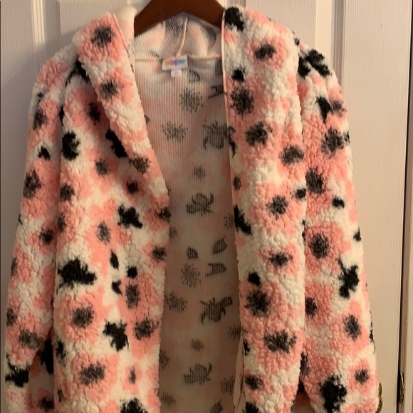 LuLaRoe Tops - LuLaRoe Teddy Bear Hooded Fleece Jacket